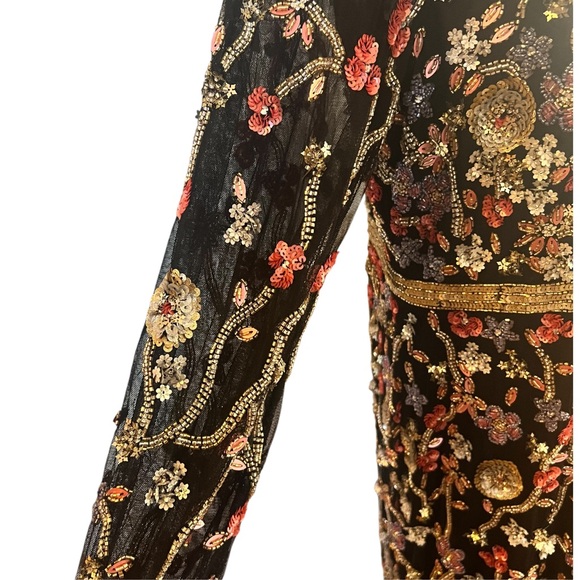 Mac Duggal Long Sleeve Beaded Formal Dress. Style 6135 NWT. Size 16. - Picture 8 of 10